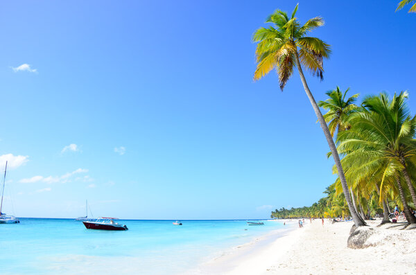 People relaxing on the sunny beach