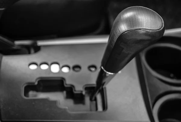 Transmission handle in the car — Stock Photo, Image