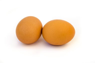 Beyaz üzerinde izole yumurtalar