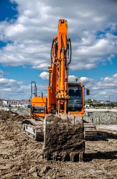 Big orange excavator — Stock Photo, Image
