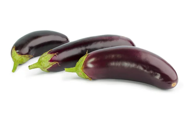 Eggplant or aubergine vegetable isolated on white background cutout — Stock Photo, Image