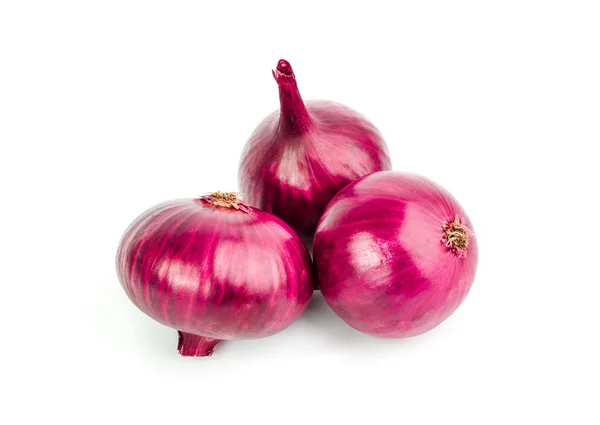 Red onion bulb isolated on white background — Stock Photo, Image