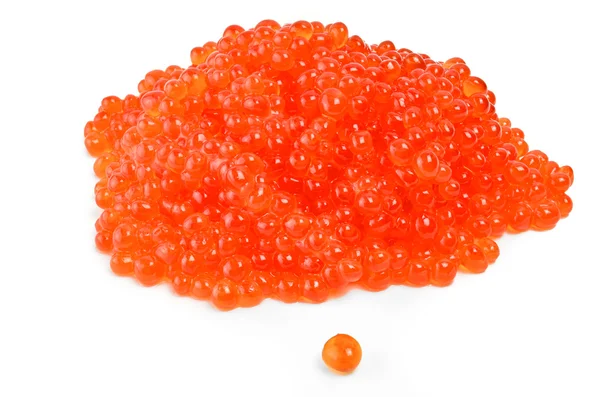 Roter Kaviar auf weißem Hintergrund — Stockfoto