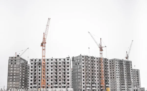 Onafgewerkte woning huizen bouwen weergave — Stockfoto