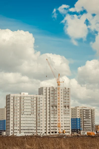 Building object and tower cranes — Stock Photo, Image