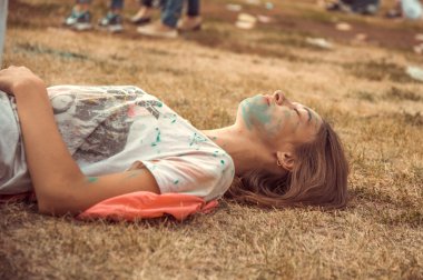 Penza, Rusya - 6 Eylül 2015: Hint boya parti Rusya'da