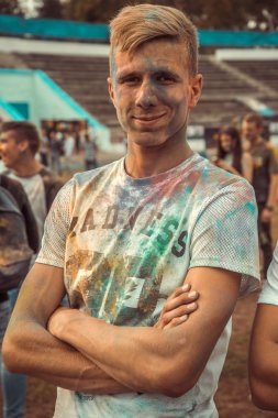 Penza, Rusya - 6 Eylül 2015: Geleneksel Holi Festivali Rusya