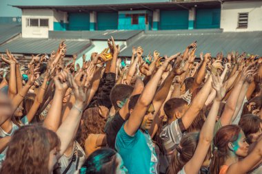 Penza, Rusya - 6 Eylül 2015: Renk Festivali