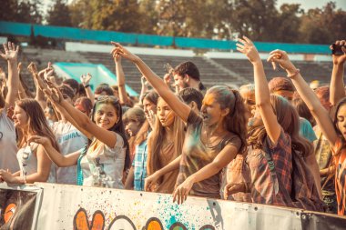 Penza, Rusya - 6 Eylül 2015: Hint Festivali Rusya renklerin