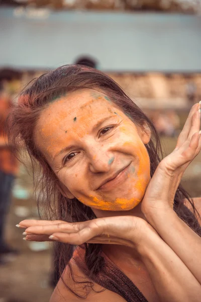 PENZA, RUSSIA - 6 SETTEMBRE 2015: Festival dei colori Holi in Russia — Foto Stock