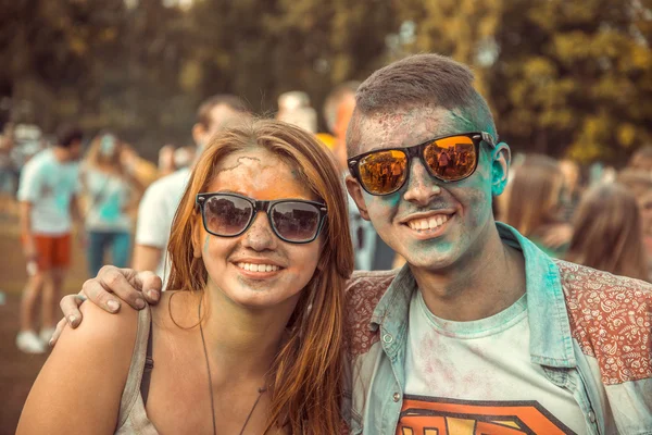 PENZA, RUSSIA - 6 SETTEMBRE 2015: Festival delle vernici Holi — Foto Stock