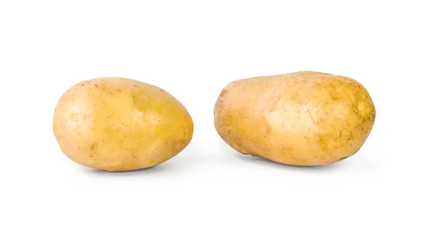 Две целые желтые картошки изолированы — стоковое фото