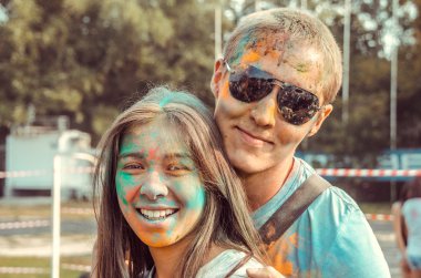 Penza, Rusya - 6 Eylül 2015: Festival Rusya'da boyalar