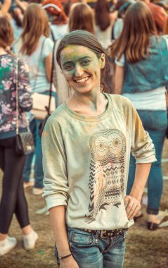 Penza, Rusya - 6 Eylül 2015: Hint Bayramı Rusya'da aşk