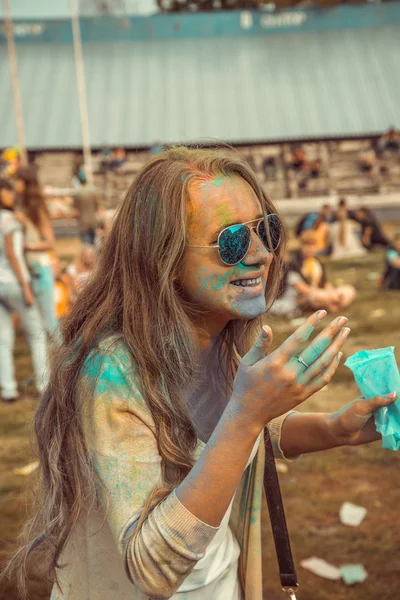 Penza, Rusya - 6 Eylül 2015: Bayram bayram Rusya'da renklerin