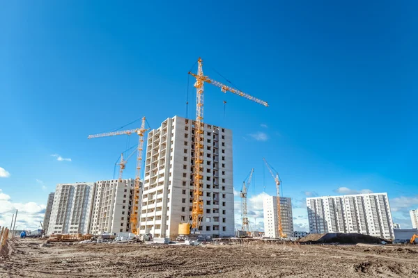 Bau neuer Gebäude — Stockfoto