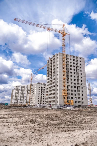 Maquinaria de construcción y desarrollo residencial — Foto de Stock