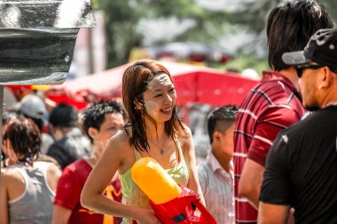 Pattaya, Tayland - 18 Nisan 2013: Tayland Songkran Festivali.