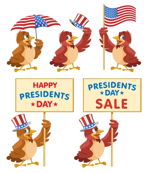 Glücklicher Tag Für Den Präsidenten President Day Sale Ein Satz — Stockvektor