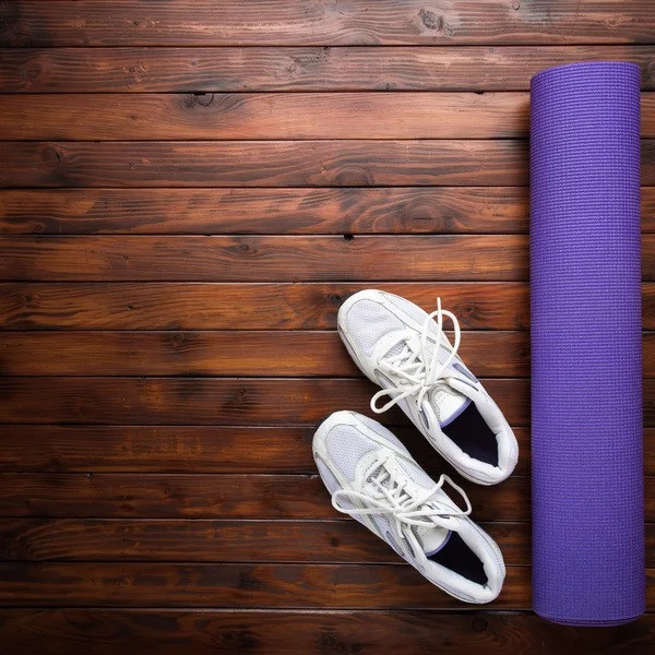 Yoga plano leigo fundo — Fotografia de Stock