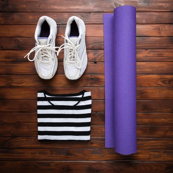 Yoga flat lay background