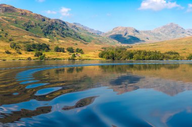 Muhteşem manzara, Loch Katrina, İskoçya Highlands, İngiltere