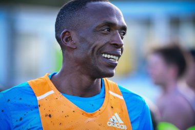 Edinburgh, İskoçya, Birleşik Krallık, 10 Ocak 2015 - büyük Edinburgh çapraz ülke çalıştırmak sonra mutlu ve yorgun atlet. Erkekler Invitational 4 k yarışı geçen yılın şampiyonu Garrett Heath, ABD tarafından kazanıldı.