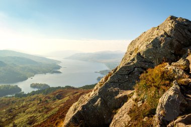 Ben A'an, İskoçya Highlands, İngiltere üzerinden Loch Katrine çarpıcı görünümü