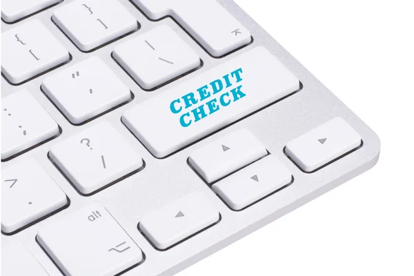 Credit check button on keyboard — Stock Photo, Image