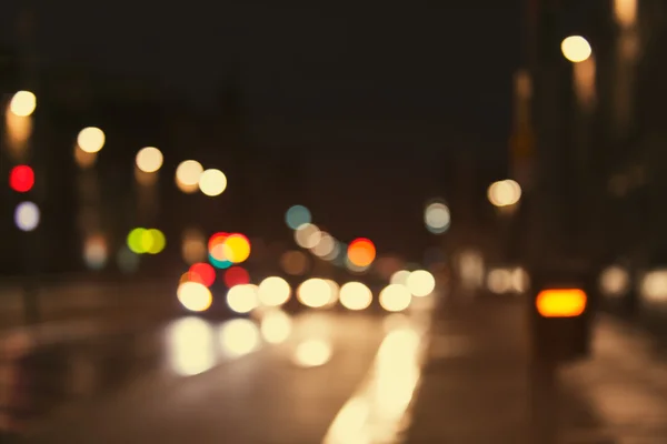 Artistic style - Defocused, blurred urban abstract traffic background — Stock Photo, Image