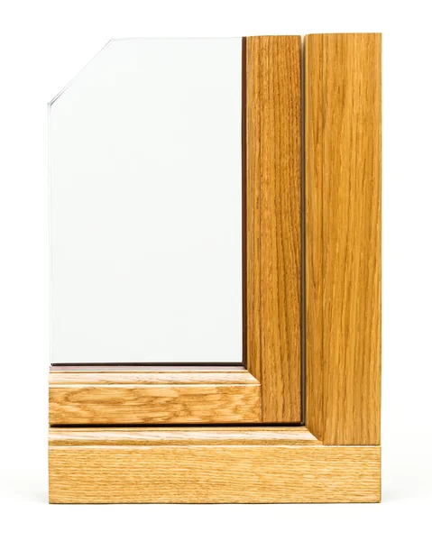 흰색 배경에 고립 된 나무 창 샘플 — 스톡 사진
