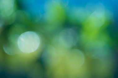 Soyut mavi ve yeşil yuvarlak bokeh arka plan