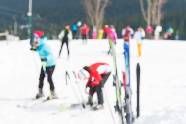 Bulanık ski resort arka plan