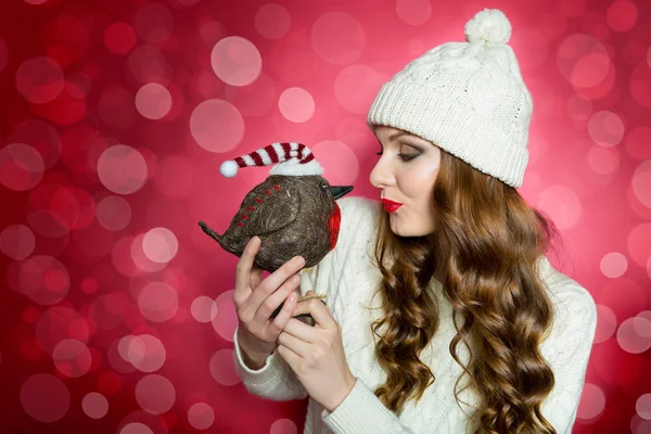 Unusual funny xmas concept with bokeh background — Stock Photo, Image