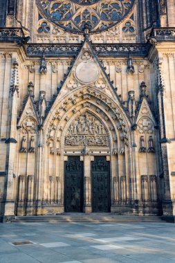 St. Vitus Katedrali Prag, Çek Cumhuriyeti için ana giriş önden görünümü