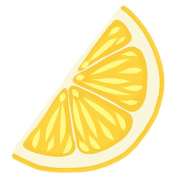 Beyaz arka planda izole edilmiş limon dilimi.