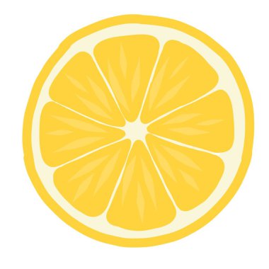 Beyaz arka planda izole edilmiş limon dilimi.