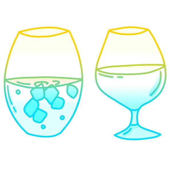 Heldere Illustratie Van Cocktails Glazen Glazen — Stockfoto