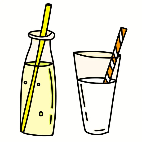 Leuchtende Illustration Von Cocktails Glasgläsern — Stockfoto