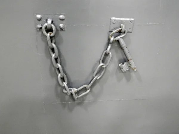 Large Key on metal Chain