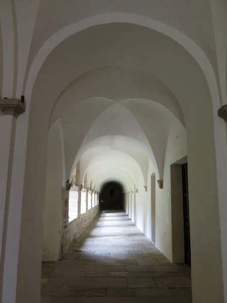 White Cloister Corridor — Stock Photo, Image