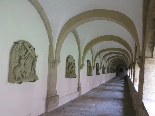 White Cloister Corridor — Stock Photo, Image