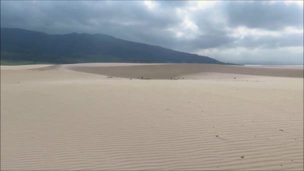 Tarifa Endülüs Yakınlarındaki Punto Paloma Kum Tepeleri — Stok video