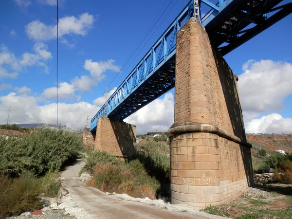 Blue Railway bridge — Stock Photo, Image