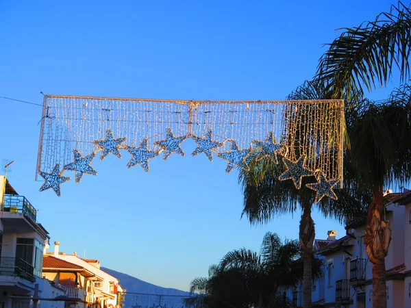 Decoraciones de Navidad en Alora — Foto de Stock