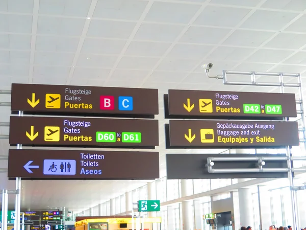 Malaga Airport Display — Stock Photo, Image