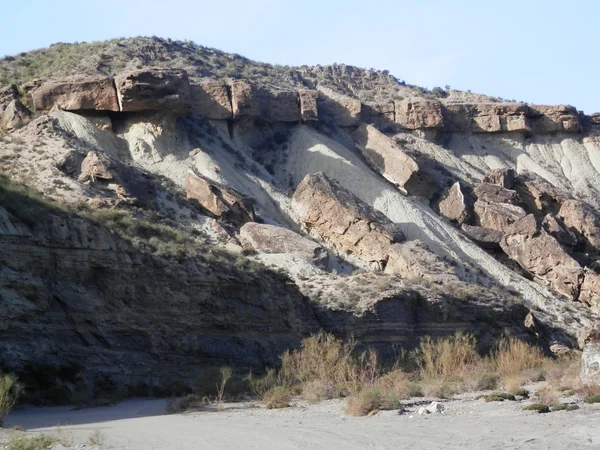 Pedras no deserto de Tebernas — Fotografia de Stock