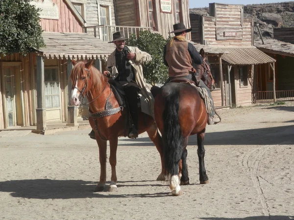 Horse Riders on Film Set — Stock Photo, Image