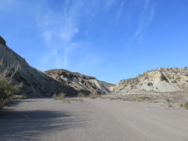 Stenar i öknen Tabernas — Stockfoto