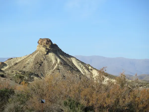 Stenar i öknen Tabernas — Stockfoto